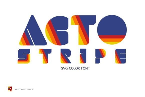 Acto Stripe: A Bold Color Font for Retro Editorial Charm