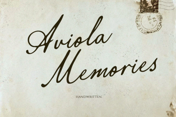 Aviola Memories Script Handwritten Font for Elegant Branding