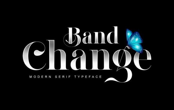 Band Change Serif Font for Elegant Campaign Design