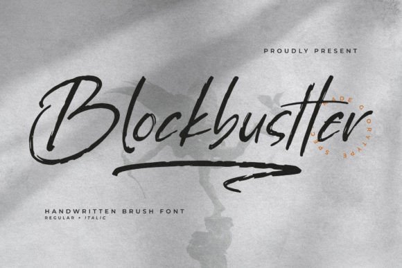 Blockbustter Handwritten Brush Font for Crafters & Sellers