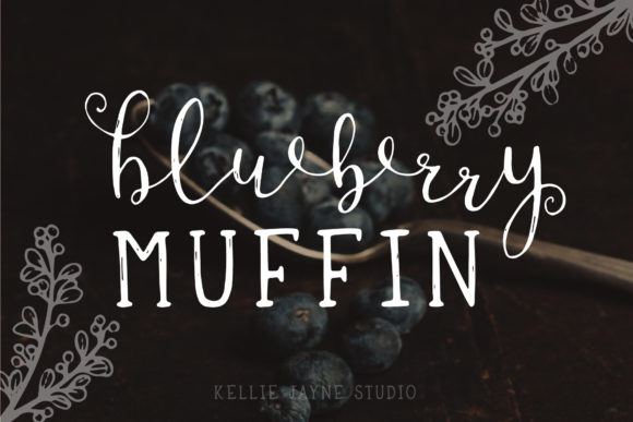 Blueberry Muffin Font: Whimsical Script + Rustic Serif for Handmade Brands