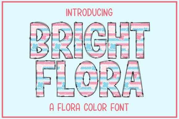 Bright Flora Color Font for Playful Branding