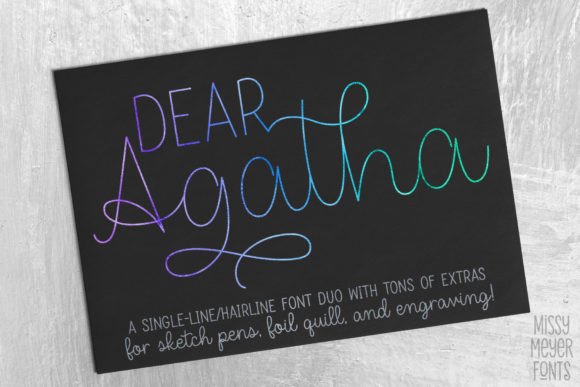 Dear Agatha single Line: A Script Handwritten Font for Real Business Branding
