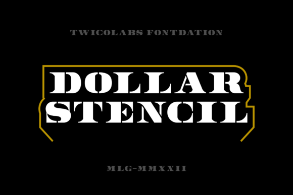 Dollar Stencil Serif Font for Vintage Digital Branding
