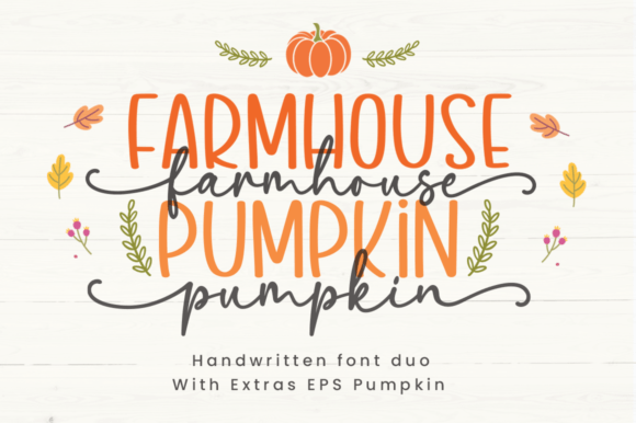 Farmhouse Pumpkin Font for Cozy Autumn Campaigns