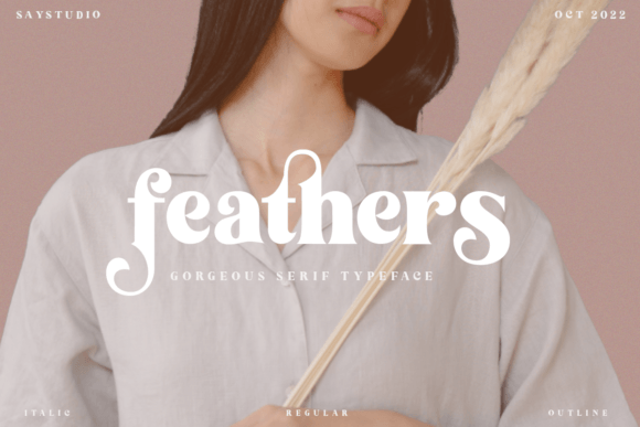 Feathers Serif Font for Editorial Design