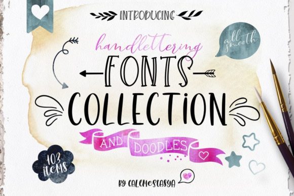Handlettering Fonts Collection: A Smooth Script Typeface for Thoughtful Design