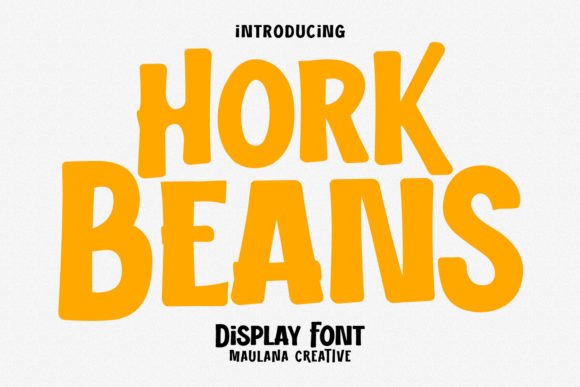 Hork Beans Font: A Neat & Casual Display Font for Makers