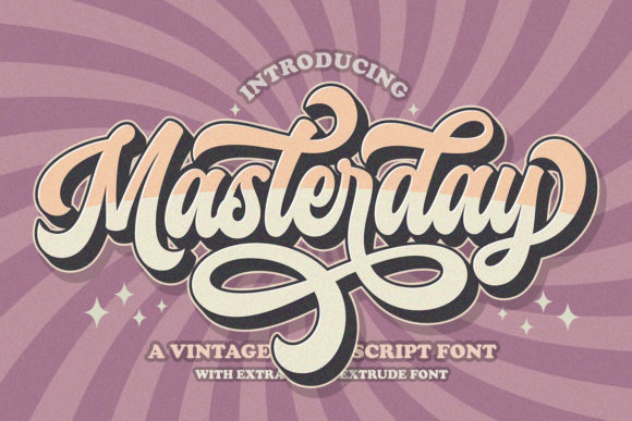 Masterday: A Stylish Retro Handwritten Font for Small Business Branding