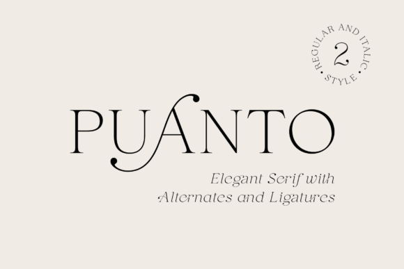 Puanto: An Elegant Serif Font for Branding and Print Design