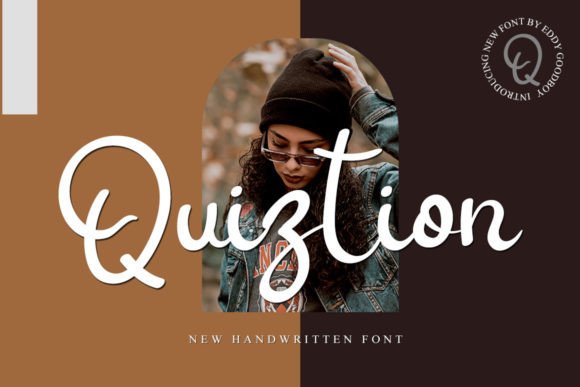 Quiztion Font: Sweet Handwritten Elegance for Small Business Branding