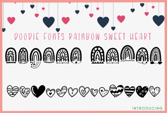 Rainbow Sweet Heart: A Playful Dingbats Font for Creative Projects