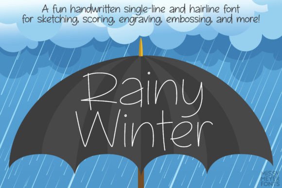 Rainy Winter single Line: A Script Handwritten Font for Thoughtful Editorial Design