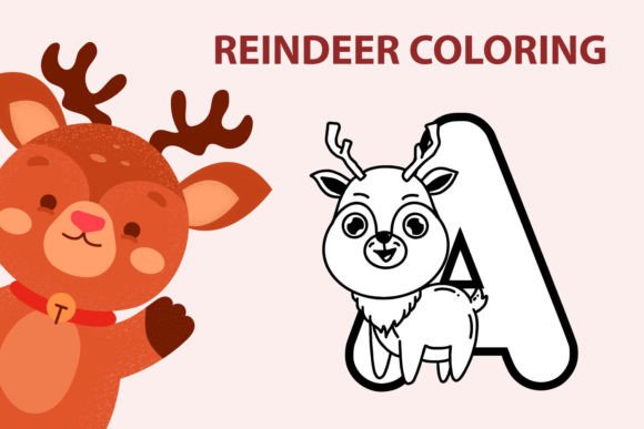 Reindeer Coloring Font for Handmade & Seasonal Designs