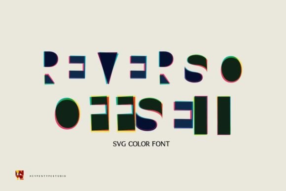 Reverso Offset: A Bold All-Caps Color Font for Expressive Branding