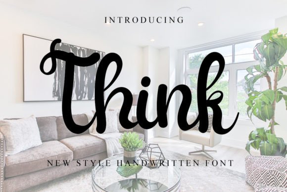 Think Font: A Beautiful and Sweet Script Handwritten Typeface for Makers