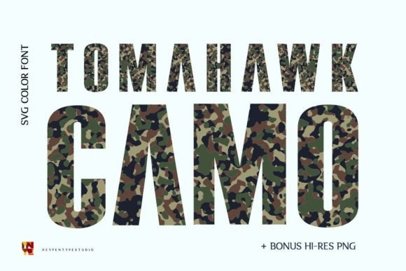 Tomahawk Camo Font for Bold, Military-Inspired Branding