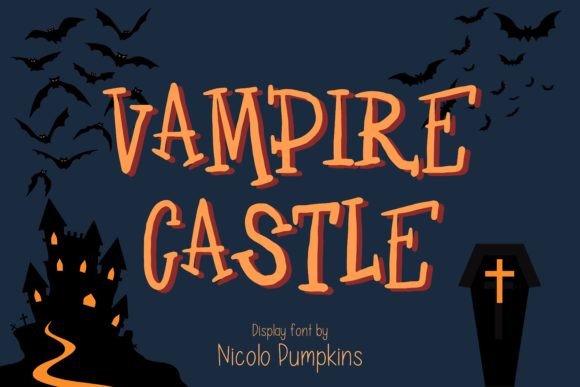 Vampire Castle: A Fun and Spooky Halloween Handwritten Font for Brands